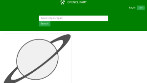 openclipart圖庫：Ringed Planet