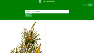 openclipart圖庫：Scots pine (detailed)縮圖