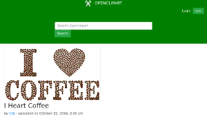 openclipart圖庫：I Heart Coffee-資源代表圖