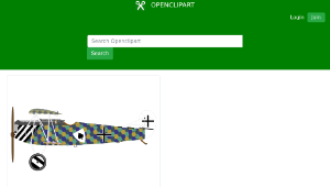 openclipart圖庫：FOKKER D VII-資源代表圖