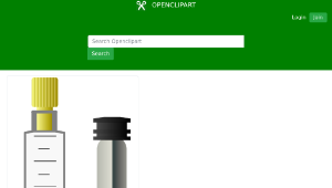 openclipart圖庫：Spritze LuerLock 10 ml Gasdicht縮圖