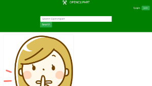 openclipart圖庫：Shhh (#2)縮圖