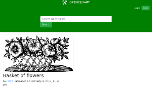 openclipart圖庫：Basket of flowers-資源代表圖