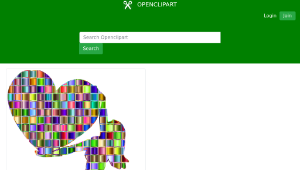 openclipart圖庫：Chromatic Mosaic Woman With Big Heart-資源代表圖