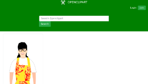 openclipart圖庫：Apron-carnation 02
