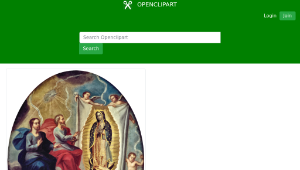openclipart圖庫：The Eternal Father Painting the Virgin of Guadalupe-資源代表圖