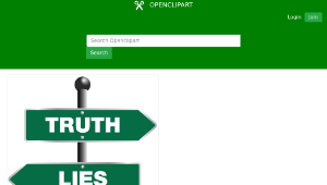 openclipart圖庫：Truth And Lies Sign-資源代表圖