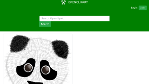 openclipart圖庫：Fuzzy Panda Bear-資源代表圖