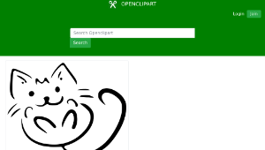 openclipart圖庫：Cat - Black縮圖