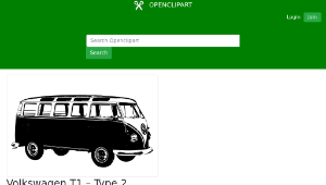 openclipart圖庫：Volkswagen T1 – Type 2-資源代表圖