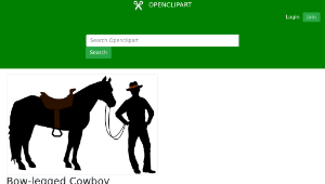 openclipart圖庫：Bow-legged Cowboy-資源代表圖