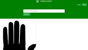 openclipart圖庫：Hand silhouette-資源代表圖