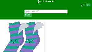 openclipart圖庫：Anthropomorphic Winged Socks-資源代表圖