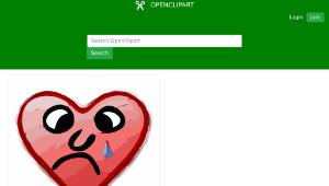 openclipart圖庫：Heavy heart-資源代表圖