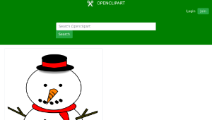 openclipart圖庫：Two Ball Snowman-資源代表圖