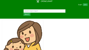 openclipart圖庫：Reading with Mother (#1)縮圖