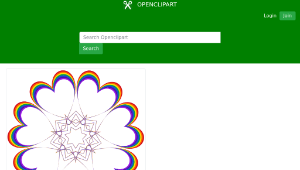 openclipart圖庫：Rainbow Heart Star-資源代表圖