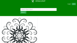 openclipart圖庫：Silhouette Flourish Design 6-資源代表圖