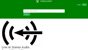 openclipart圖庫：Line In Stereo Audio Sound Signal Sharp-資源代表圖