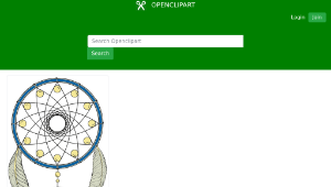 openclipart圖庫：Traditional Dreamcatcher