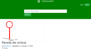 openclipart圖庫：Parada de onibus縮圖