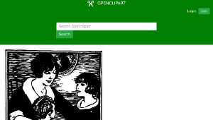 openclipart圖庫：Young Mother Kids