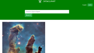 openclipart圖庫：Pillars of Creation (oil painting effect)-資源代表圖