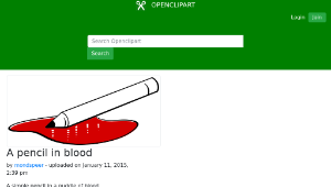 openclipart圖庫：A pencil in blood縮圖