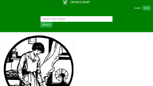 openclipart圖庫：Ironing on a Nice Day-資源代表圖