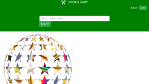 openclipart圖庫：Metallic Shiny Stars Sphere縮圖