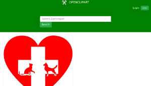 openclipart圖庫：Veterinary First Aid Heart縮圖
