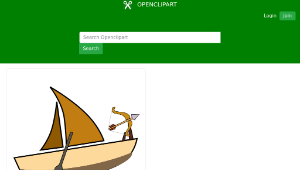 openclipart圖庫：Boat sailing with Arrow attached-資源代表圖