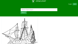 openclipart圖庫：Sailing ship 9-資源代表圖