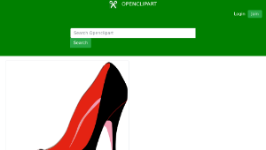 openclipart圖庫：Black And Red Womans Shoe-資源代表圖
