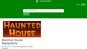 openclipart圖庫：Hounted House Typography-資源代表圖