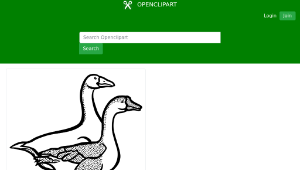 openclipart圖庫：geese - lineart-資源代表圖