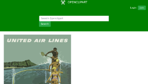 openclipart圖庫：Vintage Travel Poster Hawaii 4縮圖