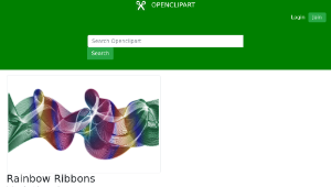 openclipart圖庫：Rainbow Ribbons Variation 1縮圖