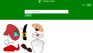openclipart圖庫：Santa Claus handicraft-sheet