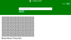 openclipart圖庫：Seamless Flourish Silhouette Pattern-資源代表圖