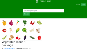 openclipart圖庫：Vegetable Icons 1 package-資源代表圖