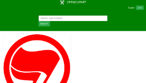 openclipart圖庫：antifascist red action縮圖
