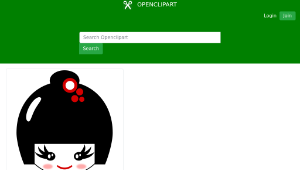 openclipart圖庫：Kokeshi doll