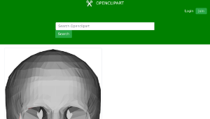 openclipart圖庫：3D Low Poly Skull-資源代表圖