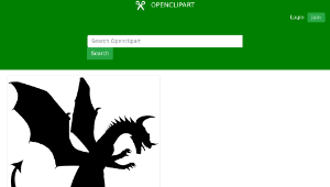 openclipart圖庫：Ferocious Dragon Silhouette縮圖