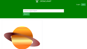 openclipart圖庫：Planet Saturn, Planeta Saturno-資源代表圖