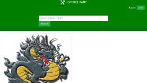 openclipart圖庫：Asian Style Detailed Dragon縮圖