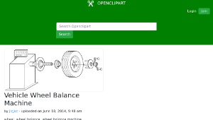 openclipart圖庫：Vehicle Wheel Balance Machine縮圖