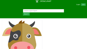 openclipart圖庫：Cute Cartoon Cow-資源代表圖