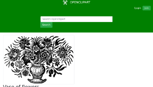 openclipart圖庫：Vase of flowers縮圖